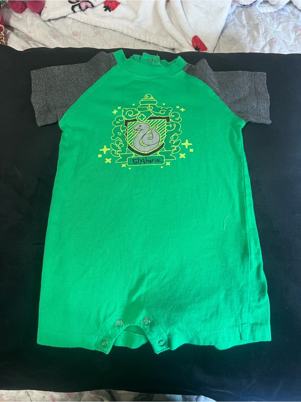 Warner Bros. Harry Potter Green and Gray Baby Romper